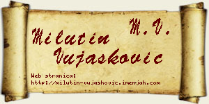 Milutin Vujašković vizit kartica